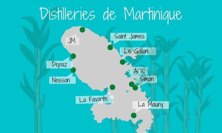 distillerie de Martinique carte